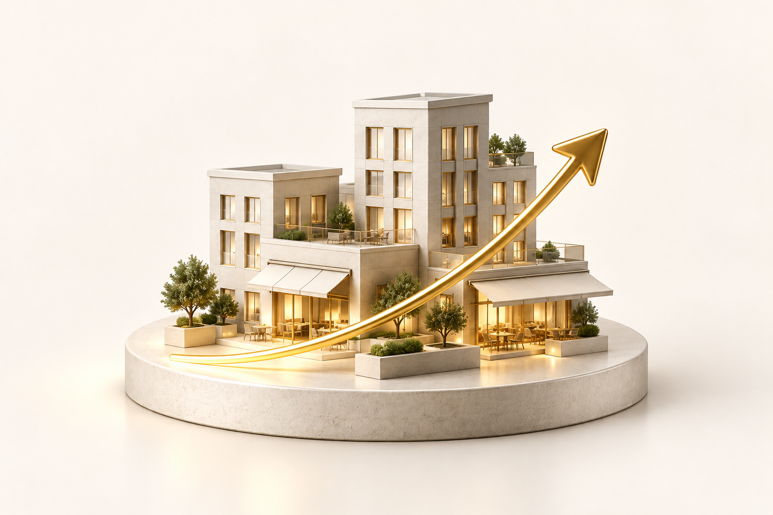 Luxury Real Estate Growth Diorama.